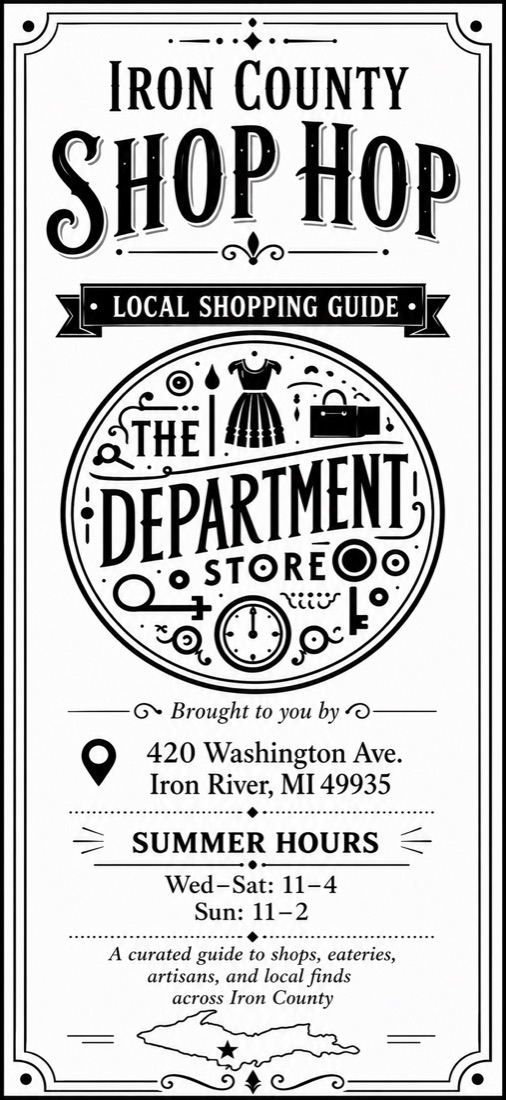 Original Iron County Shop Hop brochure cover designed by The Department Store